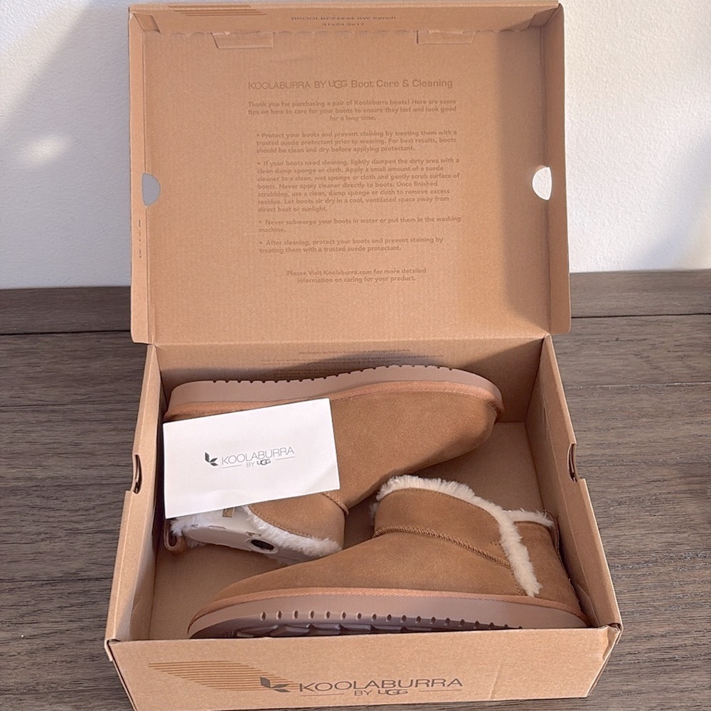 NIB [Koolaburra By UGG] Koola Ultra Mini Brown Winter Boots Women’s/Big Kids 5 - Picture 10 of 13